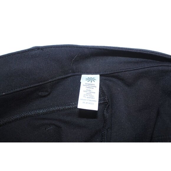 Athleta Ponte Classic Pants Women's 14 Black Casual Ankle Pockets Relaxed Fit - Picture 9 of 16